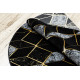 AKCE: 120x120 (průměr) kruh cm Kusový koberec Gloss 400B 86 3D geometric black/gold kruh