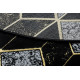 AKCE: 120x120 (průměr) kruh cm Kusový koberec Gloss 400B 86 3D geometric black/gold kruh