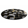 AKCE: 120x120 (průměr) kruh cm Kusový koberec Gloss 400B 86 3D geometric black/gold kruh