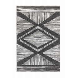 AKCE: 80x150 cm Kusový koberec Gemini 106014 Black z kolekce Elle – na ven i na doma