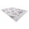 AKCE: 80x150 cm Kusový koberec Sion Sisal Triangles B3006A ecru/pink – na ven i na doma