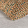 Kusový koberec Capri Jute Natural/Blue kruh