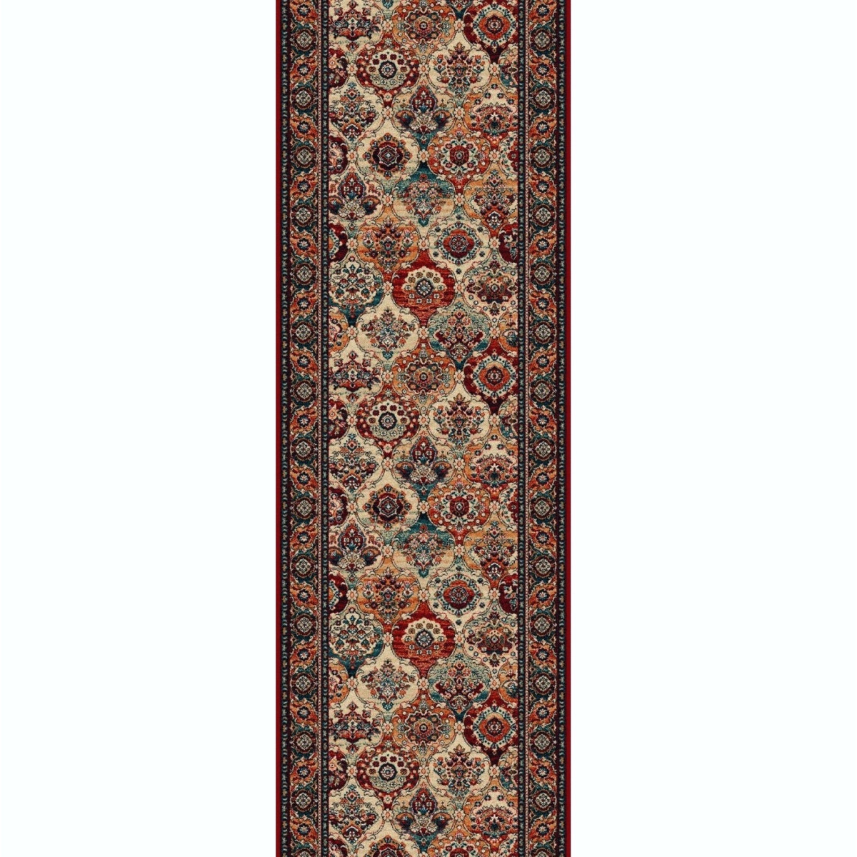 AKCE: 80x80 cm s obšitím Orientální běhoun na míru Isfahan Forenza bordo