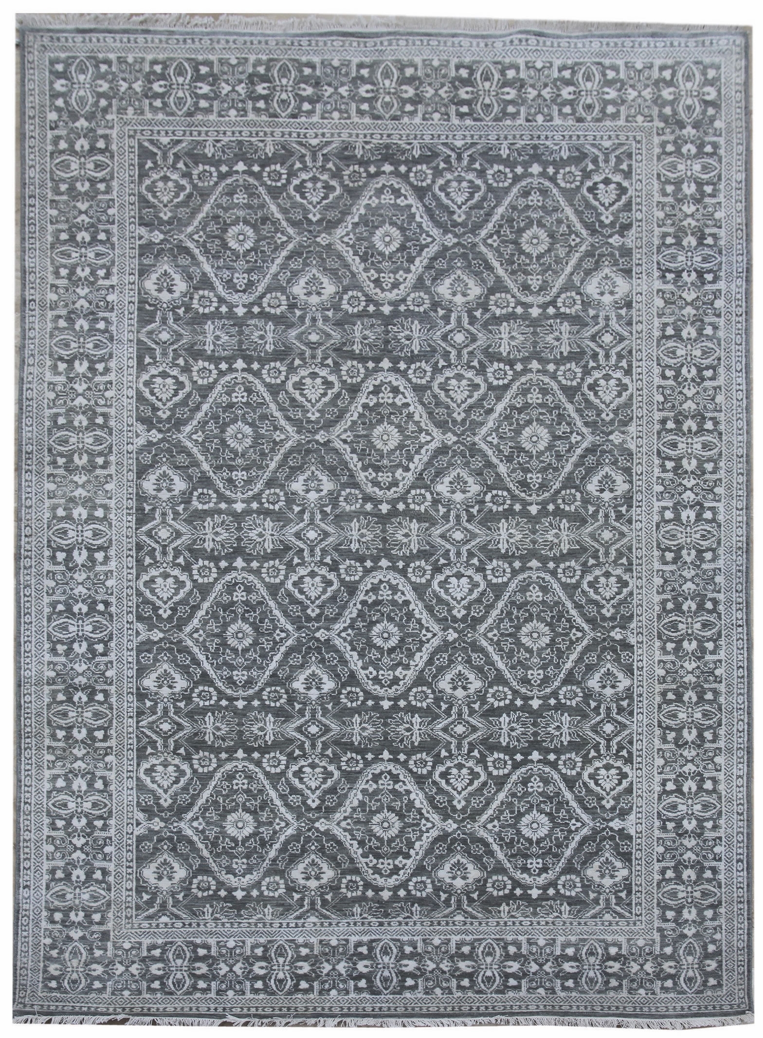 Levně Diamond Carpets koberce Ručně vázaný kusový koberec Diamond DC-HALI B Grey/silver - 180x275 cm