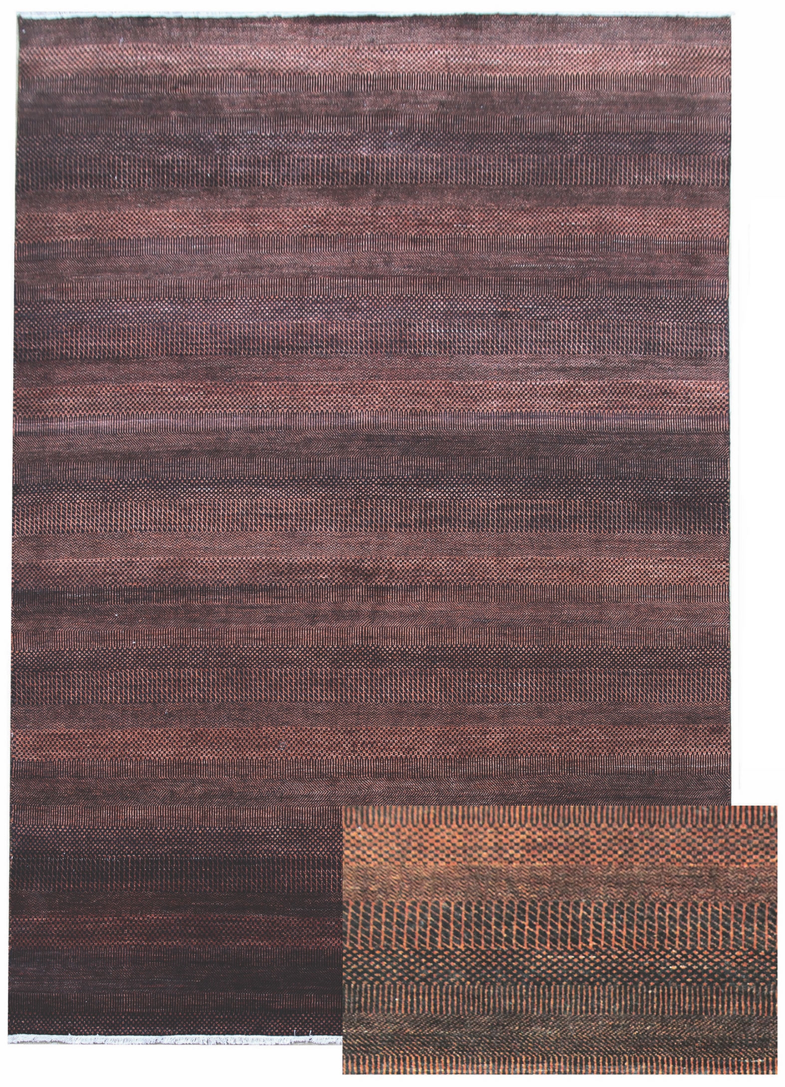 Diamond Carpets koberce Ručně vázaný kusový koberec Diamond DC-MCN Black/rust - 275x365 cm