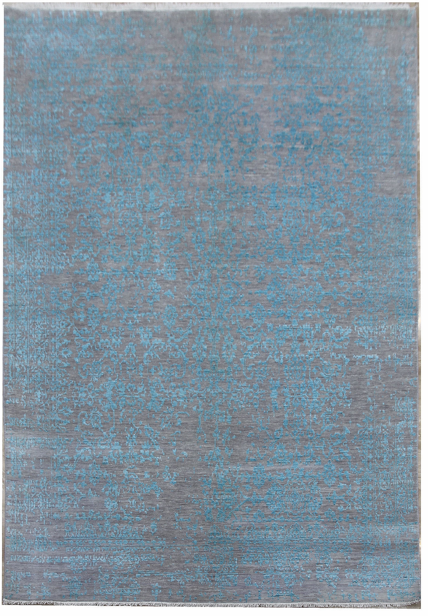 Diamond Carpets koberce Ručně vázaný kusový koberec Diamond DC-JK 1 Silver/light blue - 365x550 cm