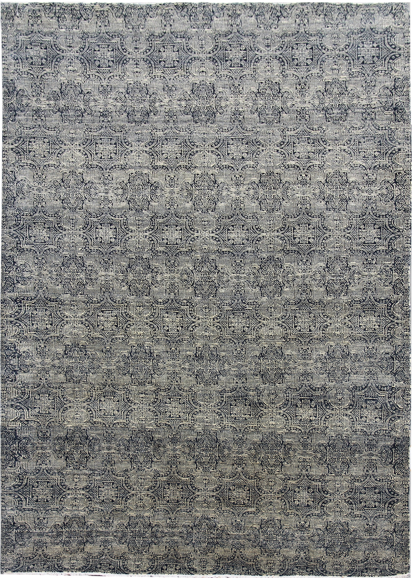 Diamond Carpets koberce Ručně vázaný kusový koberec Diamond DC-JK 1 SILVER/BLACK - 120x170 cm